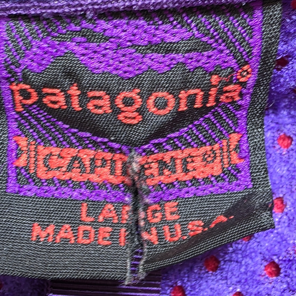 Vintage Patagonia Capilene 1990s Red/Purple Pullover Kayaking Fleece Size L - Picture 5 of 6